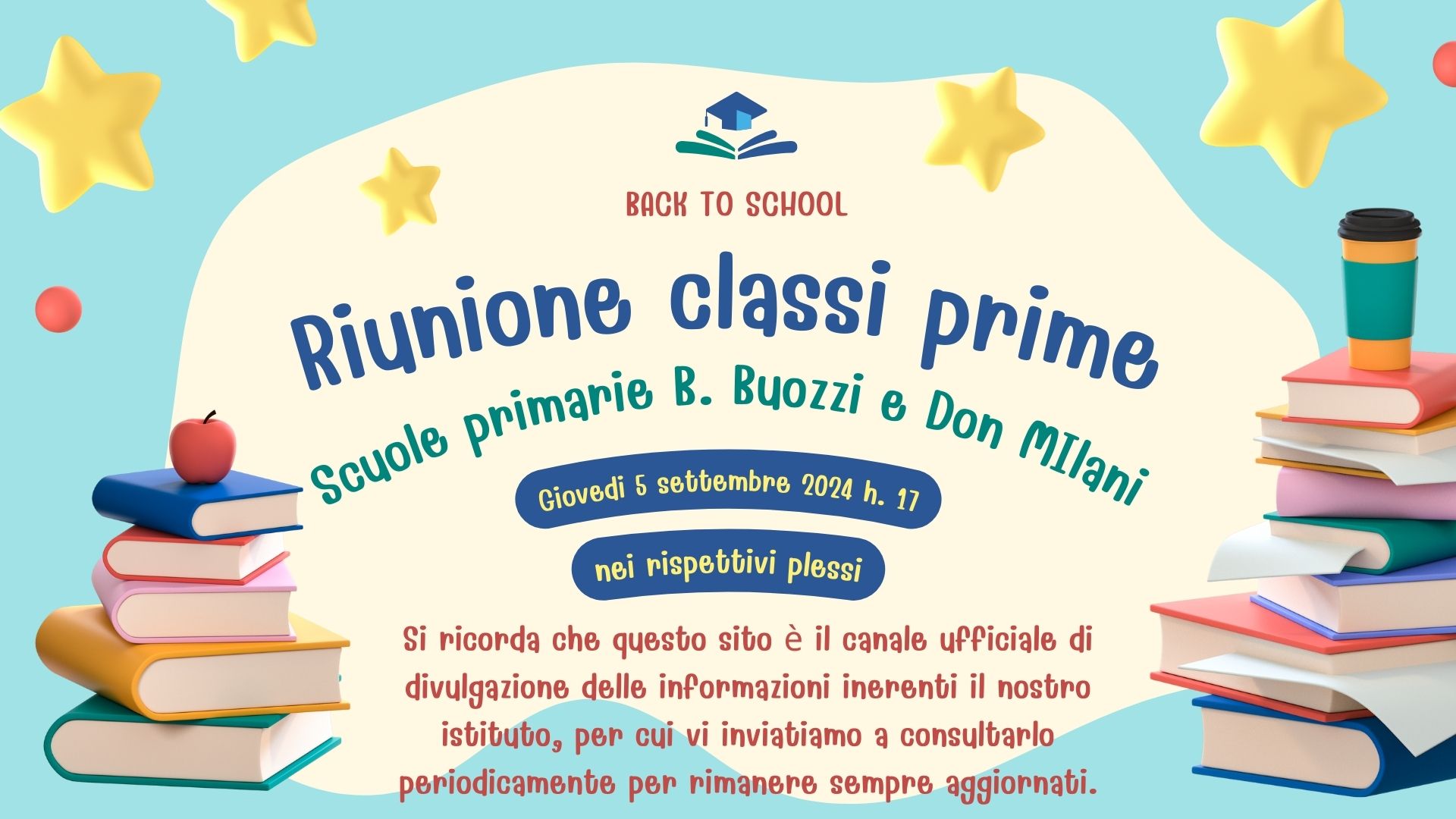 Blue Colorful Cute School Library Introduction Presentation