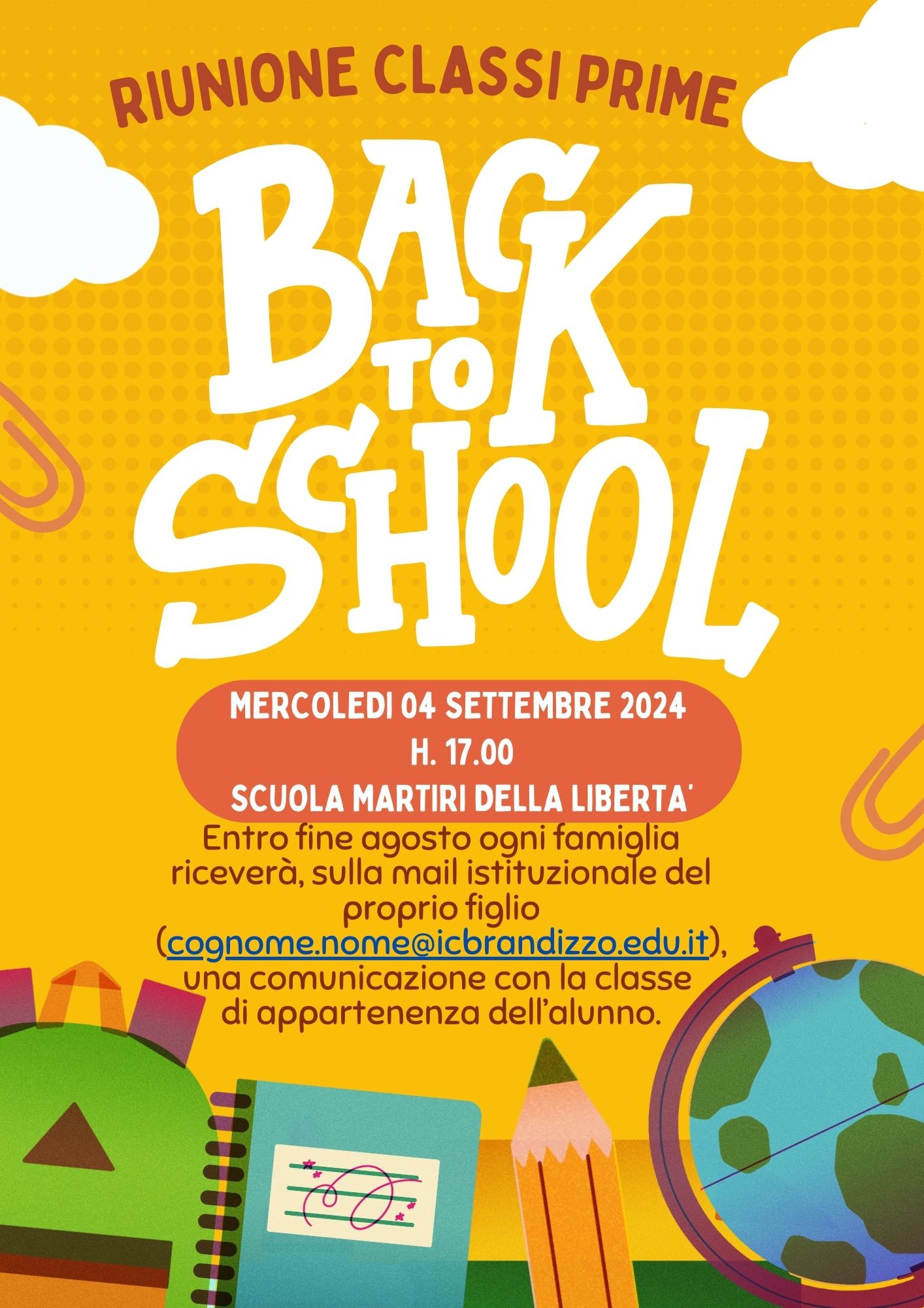 Yellow Colorful Illustrative Welcome Back to School Flyer 1